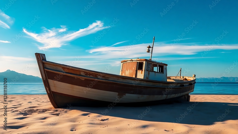 Fototapeta premium Boat on the beach