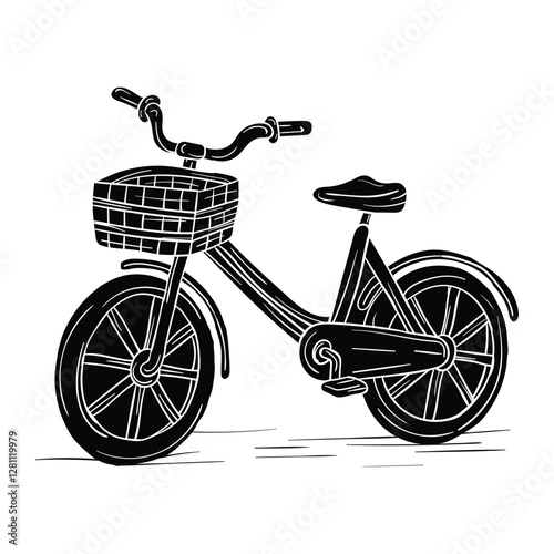 Hand drawing style of bicycle vector. It is suitable for transportation icon, sign or symbol.
