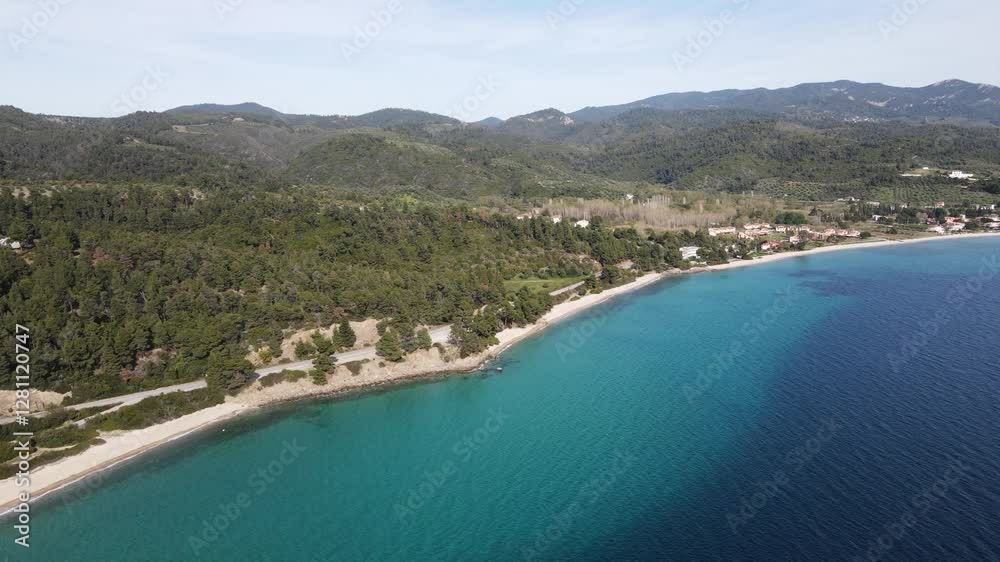 Amazing view of Sithonia coastline near Nikitis Beach, Chalkidiki, Central Macedonia, Greece Amazing view of Sithonia coastline near Nikitis Beach, Chalkidiki, Central Macedonia, Greece