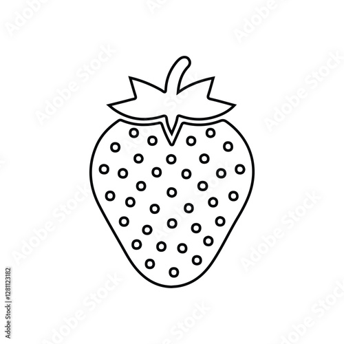 Fresh Strawberry Vector Icon for Food and Fruit Design. Minimal Strawberry Icon in Flat and Outline Style. Juicy Strawberry Vector Illustration for Healthy Food Concepts