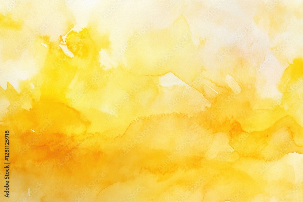 Abstract yellow watercolor wash background texture. Abstract yellow watercolor wash background texture.