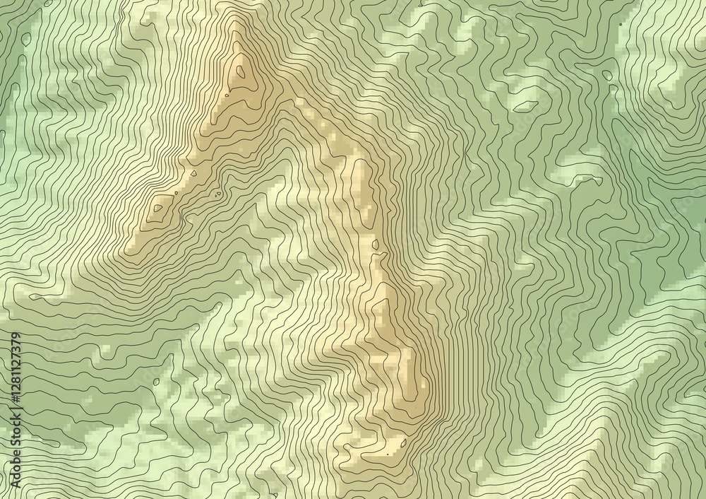 Mapa topográfico, curvas de nivel