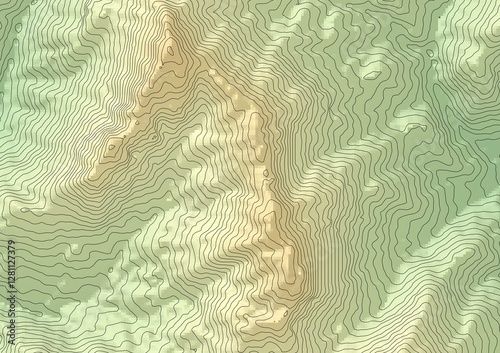 Obraz na płótnie Mapa topográfico, curvas de nivel w salonie
