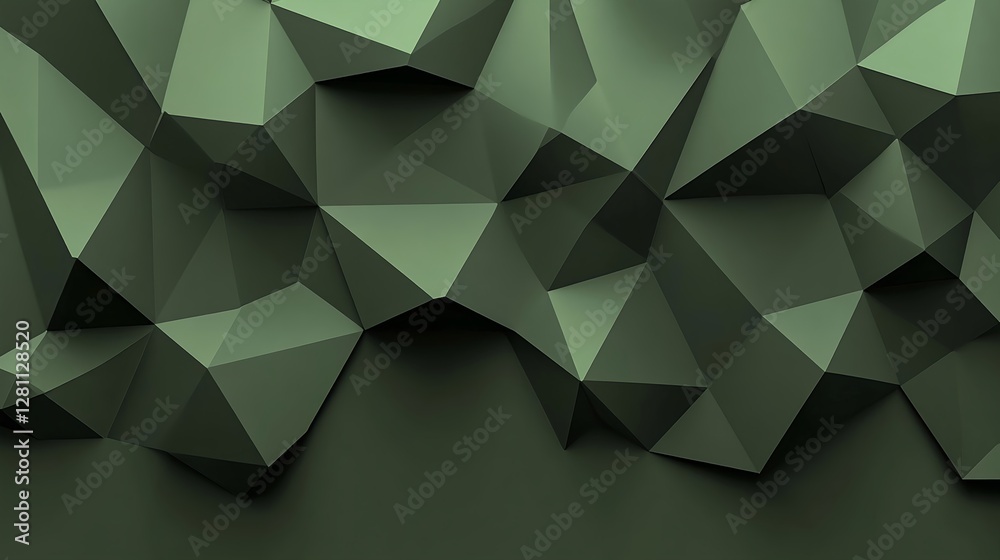 Fototapeta premium Abstract Geometric Green Background with Modern Textures and Shapes
