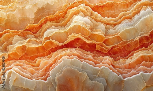 Intricate Salt Crystals on Sandstone Surface: Sparkling Geological Patterns in Structural Facade, Generative AI