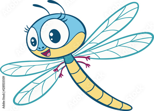 dragonfly cartoon vector illustration