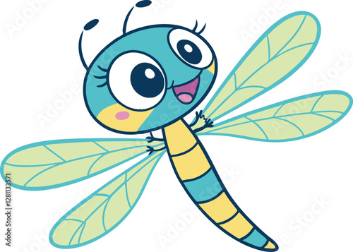 dragonfly cartoon vector illustration