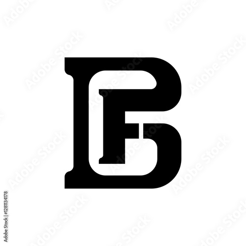 Initial Letter B F Modern Logo design