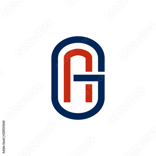 Initial Letter G and A Modern Logo design