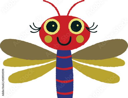 dragonfly cartoon vector illustration