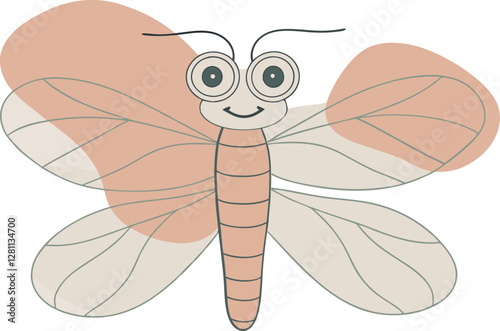 dragonfly cartoon vector illustration