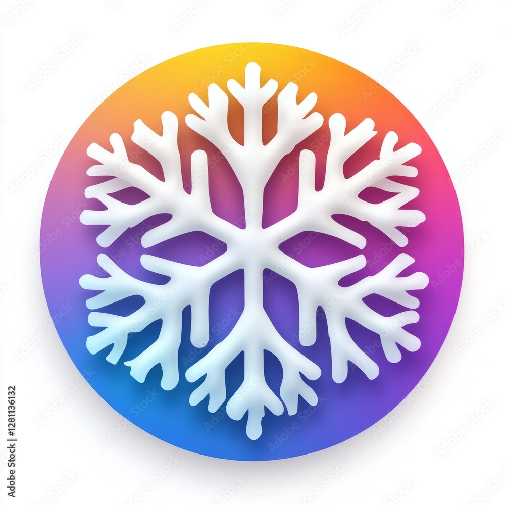 Stunning Snowflake Design with Vibrant Gradient Colors Stunning Snowflake Design with Vibrant Gradient Colors