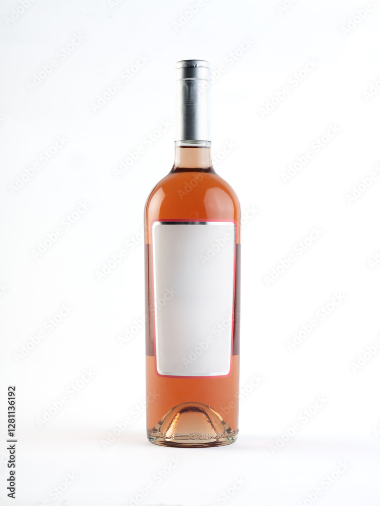 bottle of wine rose wine with no name bottle of wine rose wine with no name