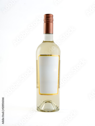 Cuadro en lienzo bottle of  Sauvignon blanc wine with no name on label