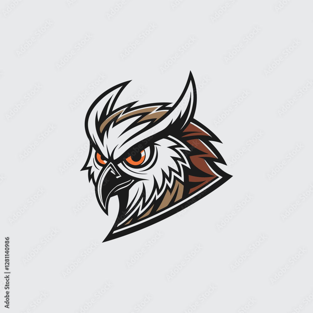Fototapeta premium Aggressive Owl Mascot Logo – Sports & Gaming Emblem 