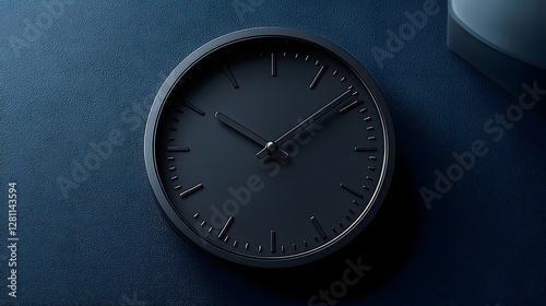 Wallpaper Mural A Minimalist Round Alarm Clock on a Modern Desk with a Top Down Perspective Torontodigital.ca