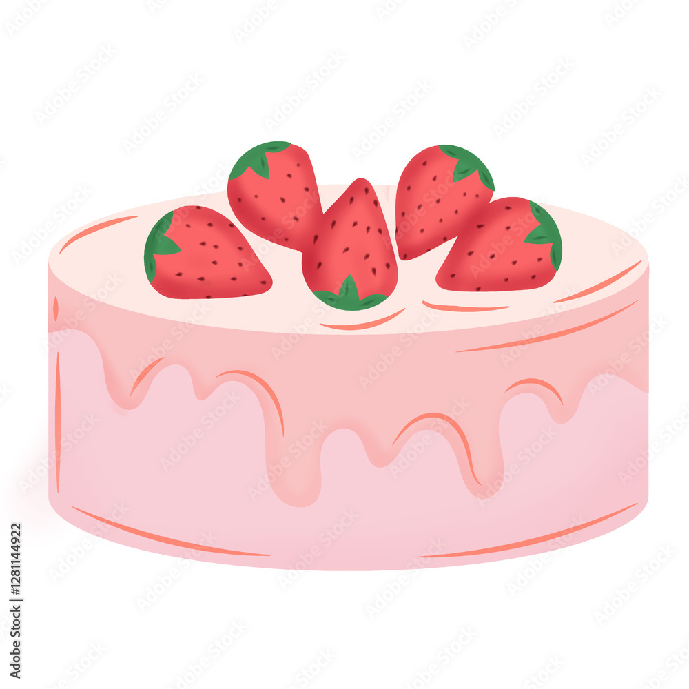 Whimsical Strawberry Cake: A Sweet Delight Whimsical Strawberry Cake: A Sweet Delight