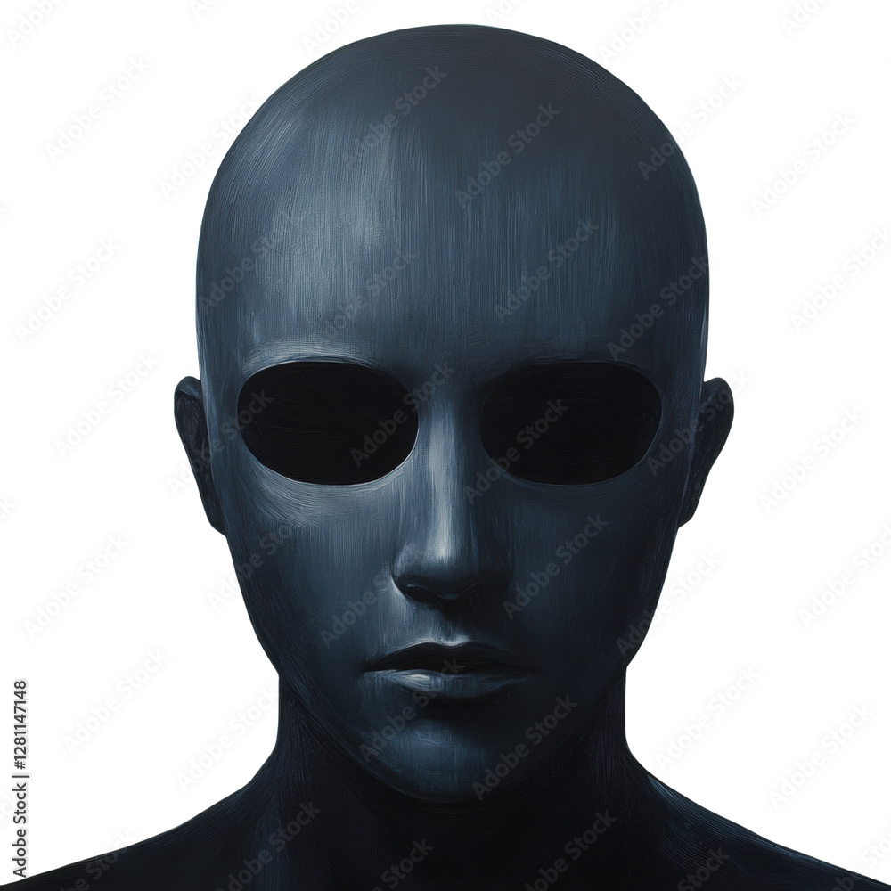 Artistic representation of a faceless figure Artistic representation of a faceless figure