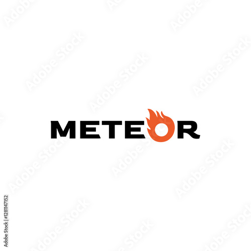 Meteor logo template design isolated on white background.