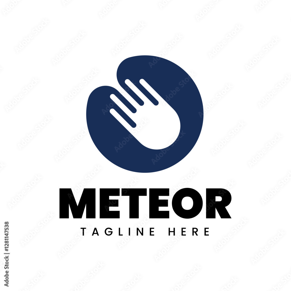 Meteor logo template design isolated on white background. Meteor logo template design isolated on white background.
