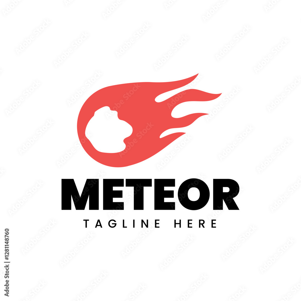 Obraz premium Meteor logo template design isolated on white background.