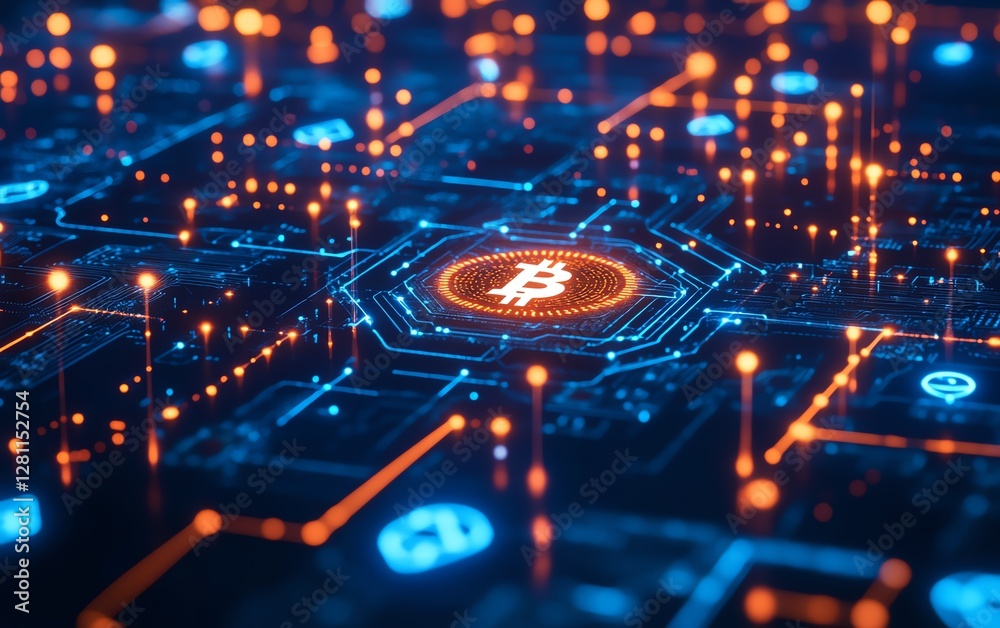 A digital city powered by decentralized finance solutions, blockchain networks supporting financial independence, glowing digital currencies, futuristic financial landscape A digital city powered by decentralized finance solutions, blockchain networks supporting financial independence, glowing digital currencies, futuristic financial landscape