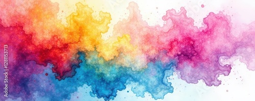 Vibrant watercolor washes, ideal for business cards , vivid, red, paint