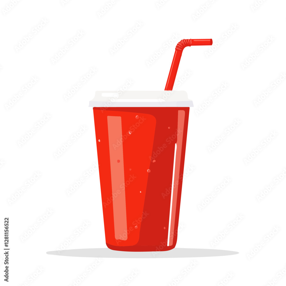 Flat vector soft drink, minimalist design, isolated on a white background.
Flat vector soft drink, minimalist design, isolated on a white background.