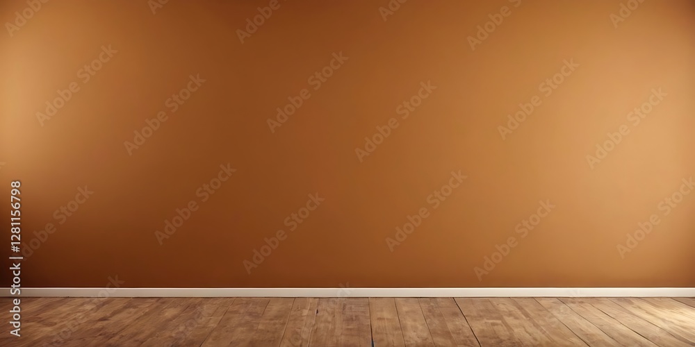Empty brown beige studio room background with abstract diagonal window light and shadows. Minimal 3d duo tone architectural stage with soft light effect. Front view, copy space,Empty brown wall,