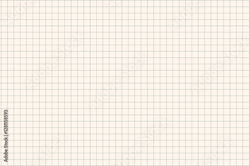 Graph paper. Printable squared grid paper with color horizontal lines. Geometric background for school, textures, notebook, diary. Realistic lined paper blank size reversal A5.