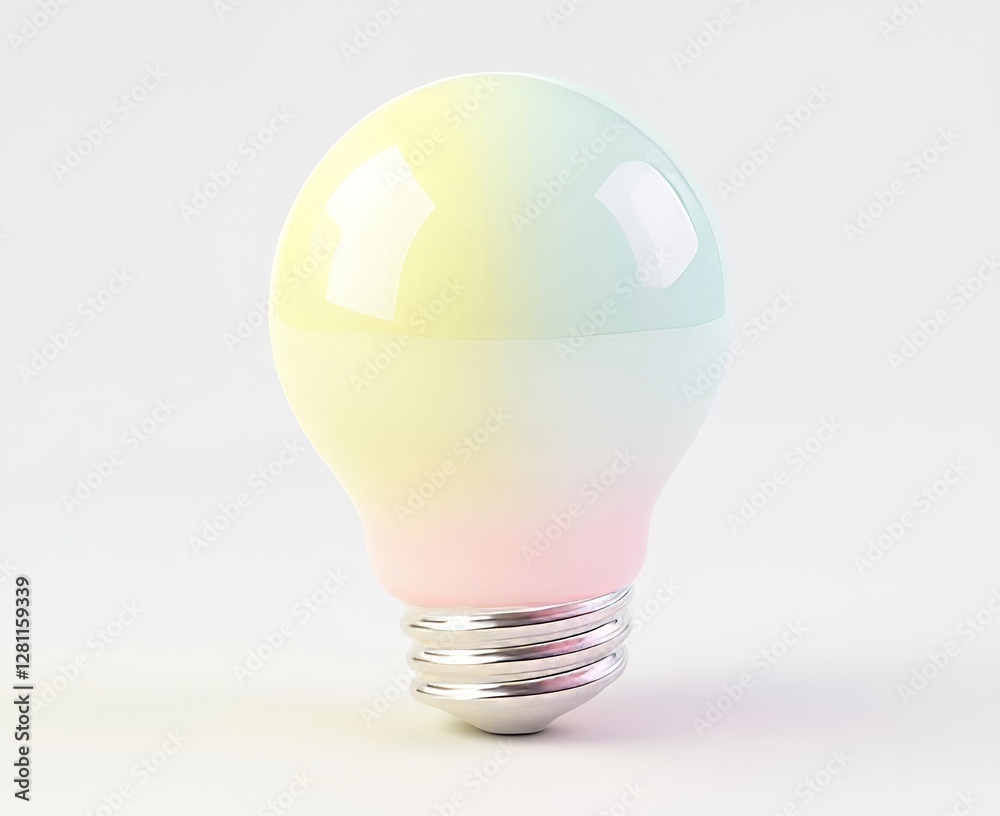 High fidelity graphic environment with pink and yellow light bulb icon and creative lighting design isolated on transparent background png in modern aesthetic High fidelity graphic environment with pink and yellow light bulb icon and creative lighting design isolated on transparent background png in modern aesthetic