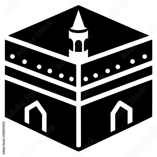 Kaaba Icon – Mecca Islamic Pilgrimage Vector