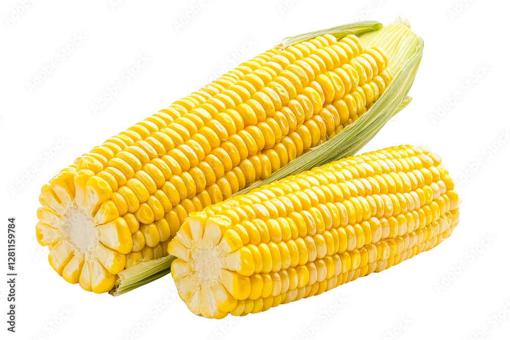 Fresh Yellow Corn on the Cob Ready for Cooking and Eating Fresh Yellow Corn on the Cob Ready for Cooking and Eating