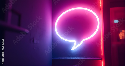 Neon Speech Bubble Sign