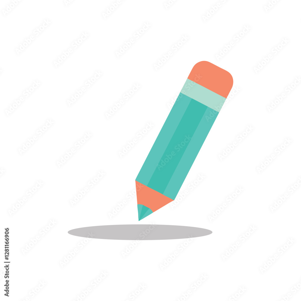 Flat Pencil Icon Vector - Simple Drawing Tool Illustration. Flat Pencil Icon Vector - Simple Drawing Tool Illustration.