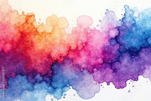 Vibrant watercolor washes, ideal for business cards , modern, flyer design