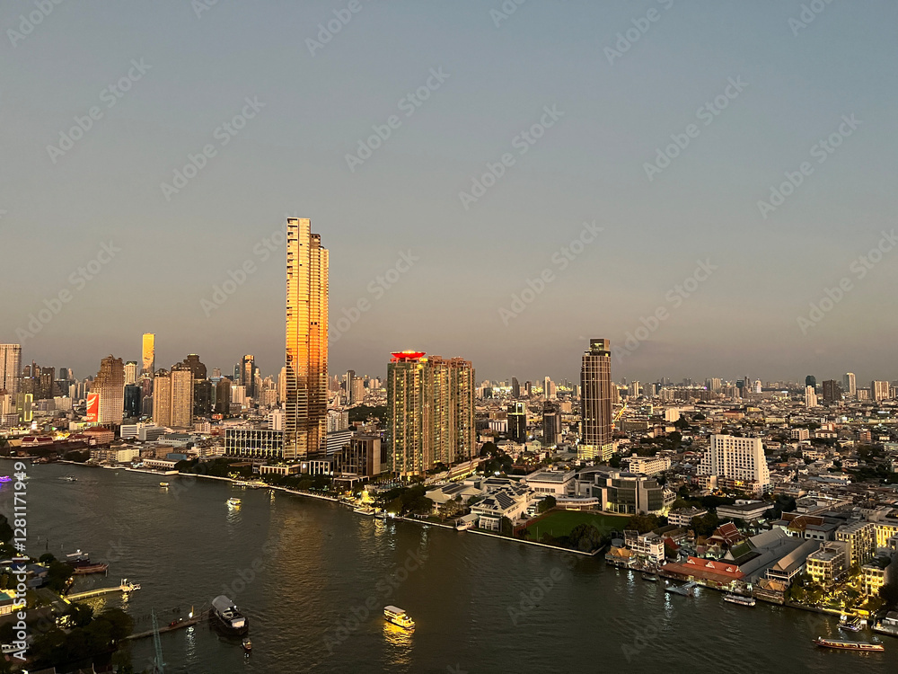 The chao phraya river in Bangkok