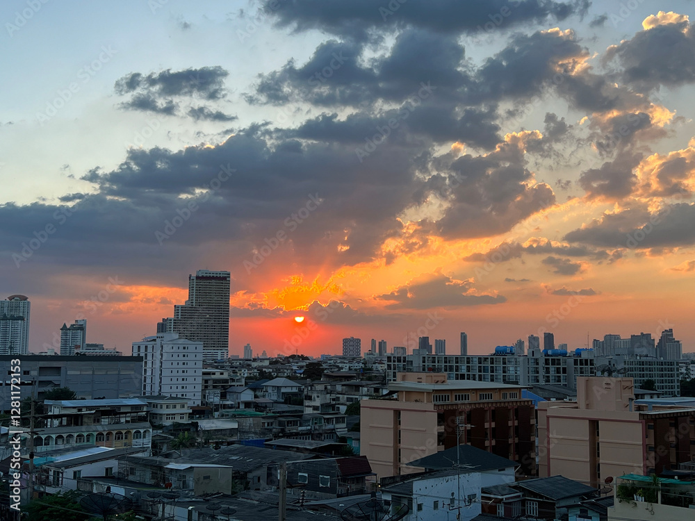 Sunset in Bangkok,