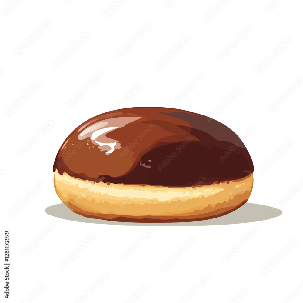 Flat vector sufganiyah, minimalist design, isolated on a white background.
Flat vector sufganiyah, minimalist design, isolated on a white background.