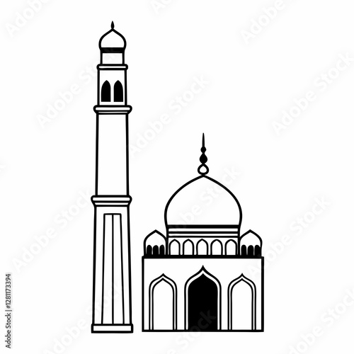 Kaaba Icon – Mecca Pilgrimage Symbol Vector