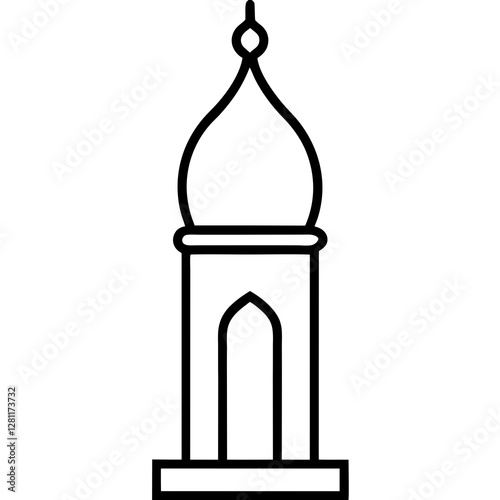 Kaaba Icon – Mecca Pilgrimage Symbol Vector