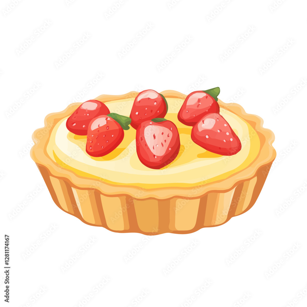 Flat vector tartelette, minimalist design, isolated on a white background.
Flat vector tartelette, minimalist design, isolated on a white background.
