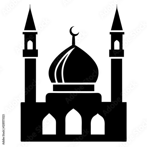 Kaaba Icon – Mecca Pilgrimage Symbol Vector
