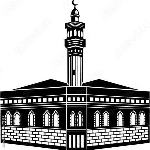 Kaaba Icon – Mecca Pilgrimage Symbol Vector