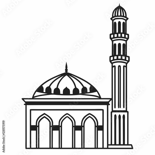 Kaaba Icon – Mecca Pilgrimage Symbol Vector
