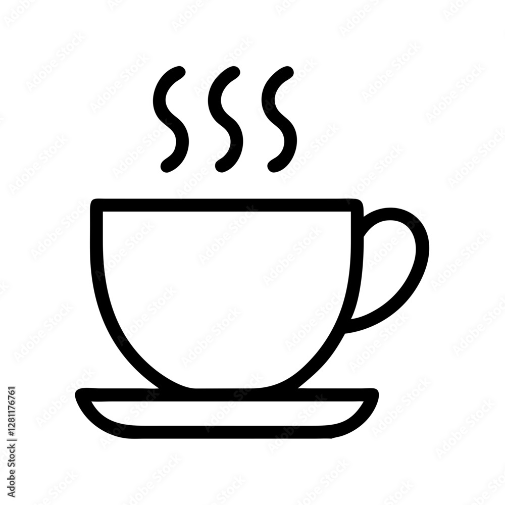 coffee cup icon black and white background coffee cup icon black and white background