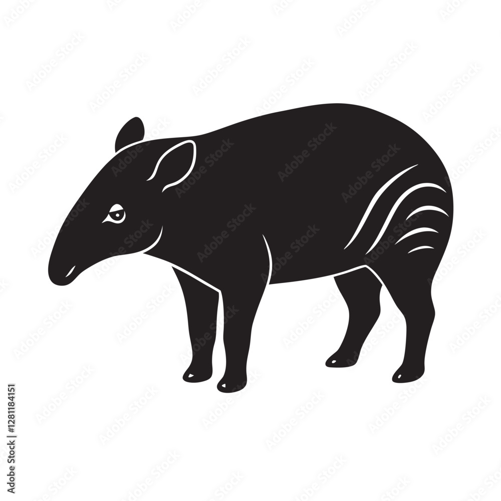 Fototapeta premium vector illustration of a bards tapir