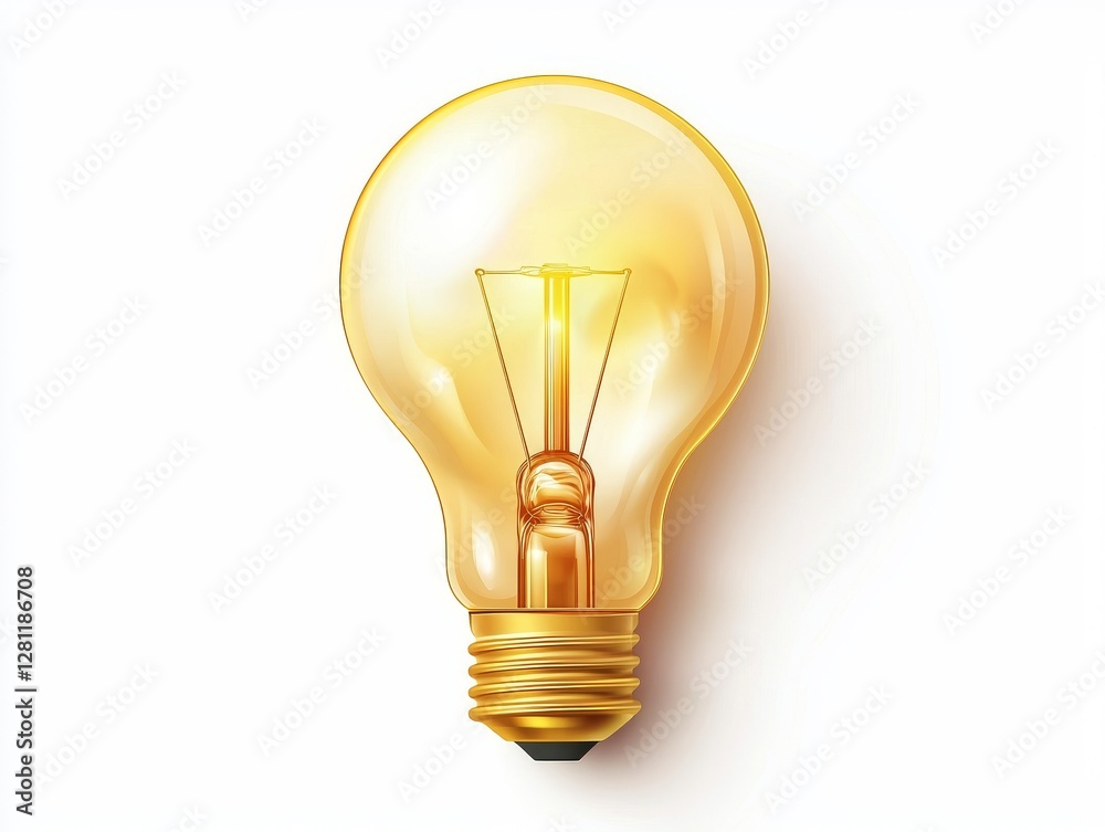 The image features a cartoon light bulb isolated on a transparent or white background as a png The image features a cartoon light bulb isolated on a transparent or white background as a png