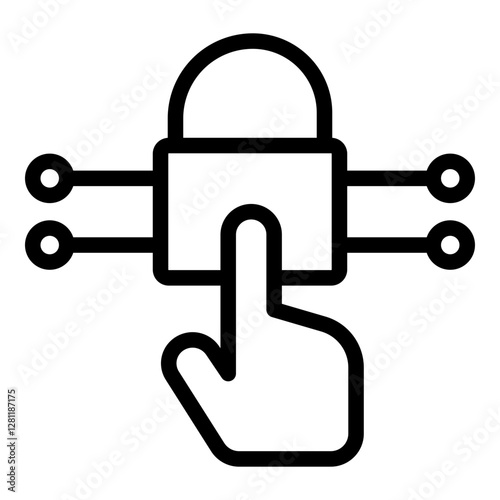 Access control icon. Vector line icon