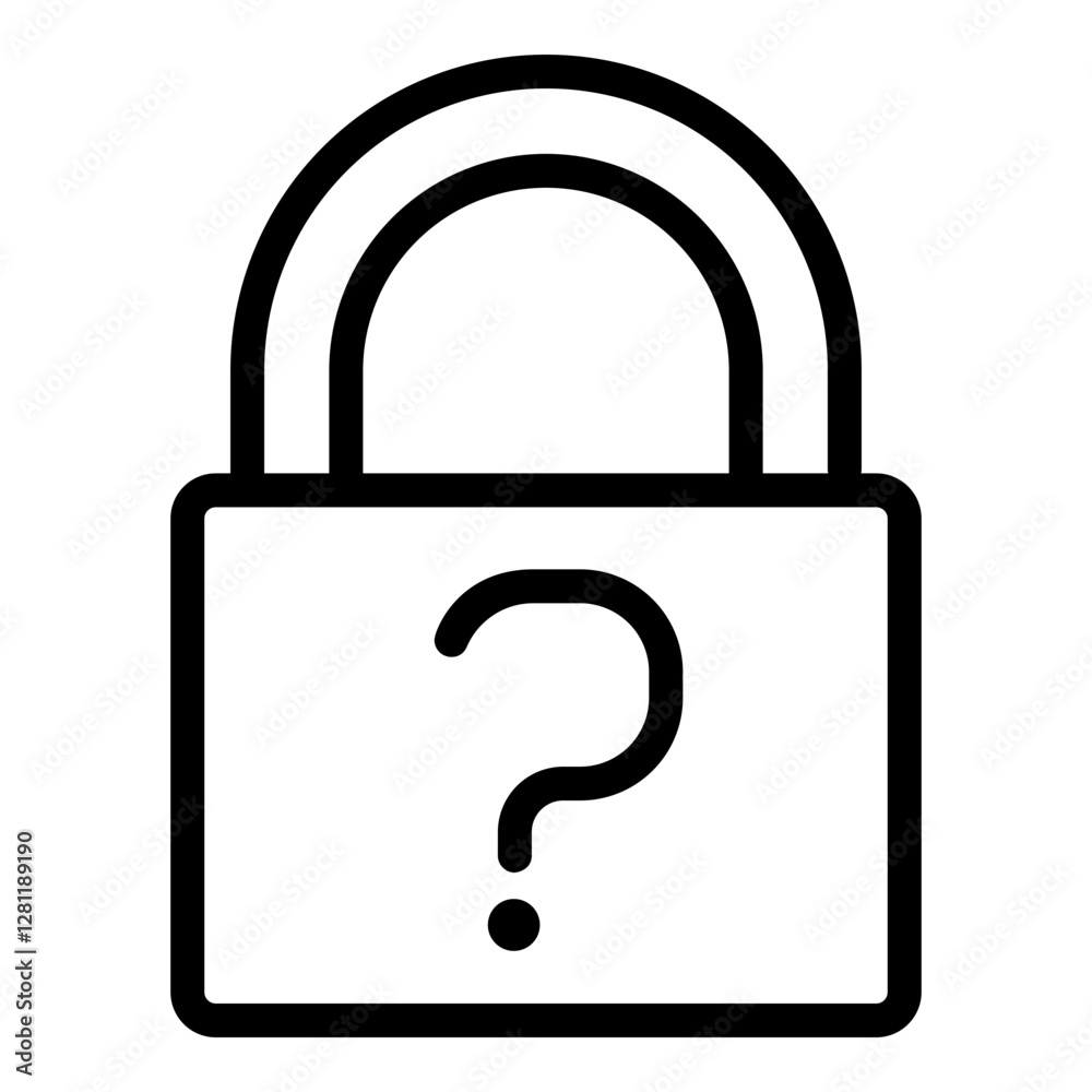 Forgot password icon. Vector line icon Forgot password icon. Vector line icon
